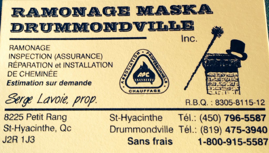 Ramonage Maska Inc | 8225 Petit Rang, Saint-Hyacinthe, QC J2R 1J3, Canada | Phone: (450) 796-5587