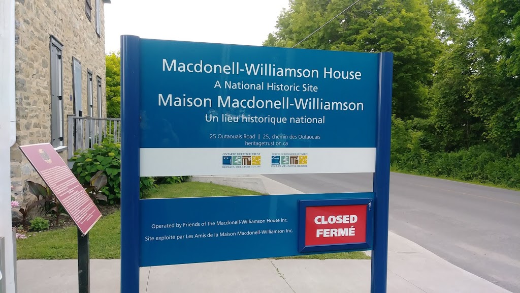 Macdonell-Williamson House | 25 Rue Des Outaouais, Chute-à-Blondeau, ON K0B 1B0, Canada | Phone: (613) 676-2228