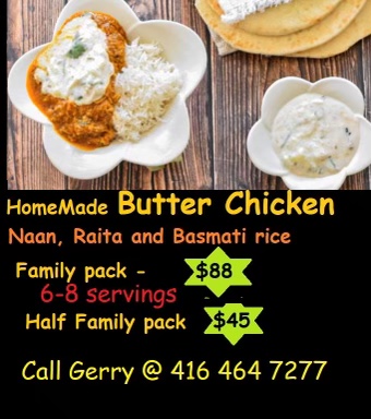 Gerry’s kitchen Butter Chicken | 627 The West Mall, Etobicoke, ON M9C 4X5, Canada | Phone: (647) 824-7488