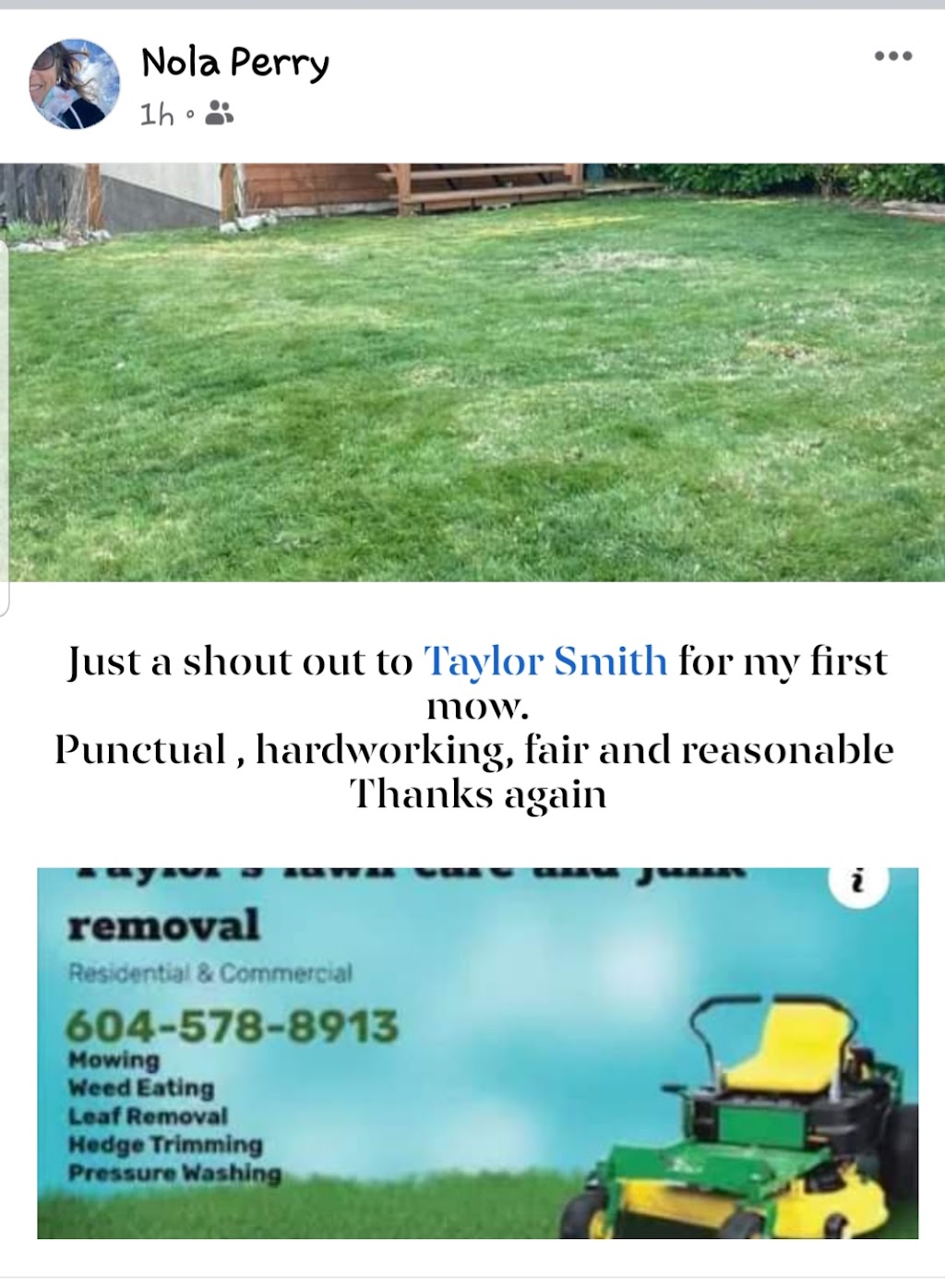 Taylors lawn care and junk removal | 6503 Seton Ave, Powell River, BC V8A 4Y1, Canada | Phone: (604) 578-8913