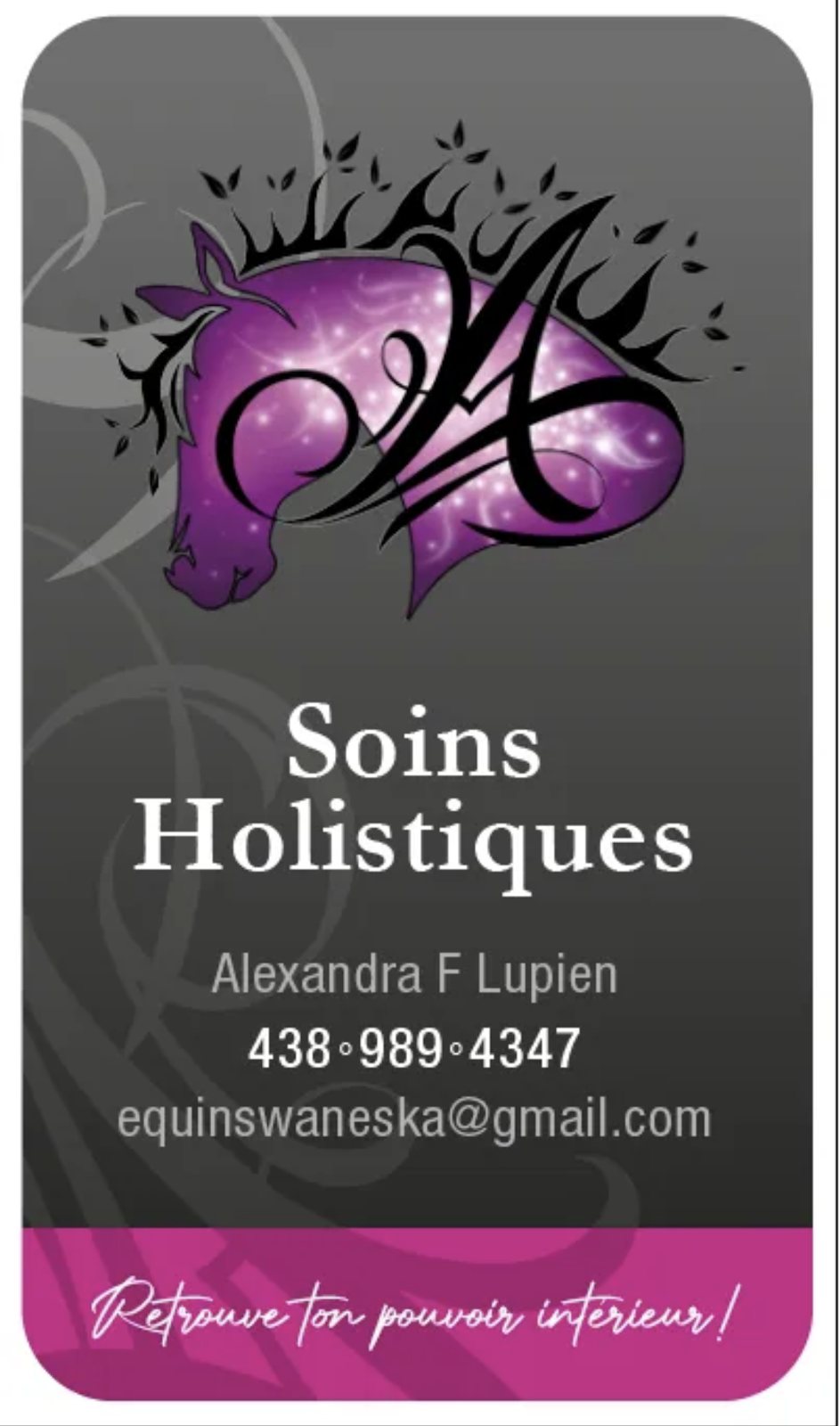 Alexandra F Lupien Soins Holistiques | Rue Jean-Baptiste-Gauthier, Mirabel, QC J7N 0H6, Canada | Phone: (438) 989-4347