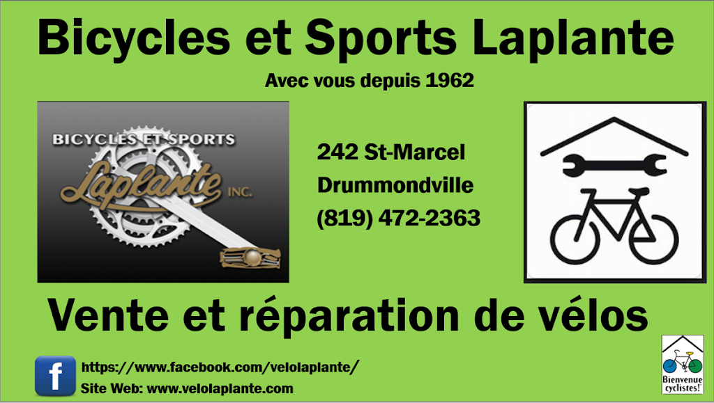 Bicycles et Sports Laplante Inc. | 242 Rue Saint-Marcel, Drummondville, QC J2B 2E4, Canada | Phone: (819) 472-2363