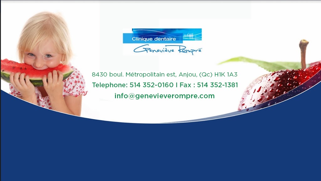 Dental Clinic Genevieve Rompré | 8430 Boul Métropolitain E, Anjou, QC H1K 1A3, Canada | Phone: (514) 352-0160