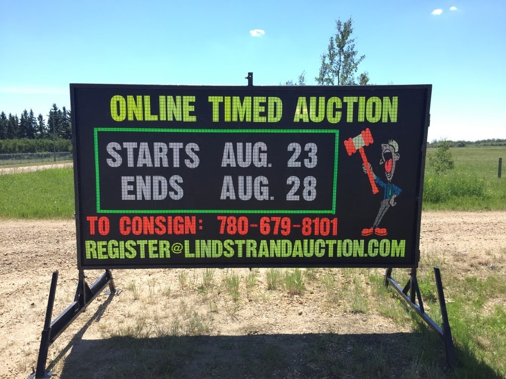 Lindstrand Auctions | PO Box 1840 Stn Main, Camrose, AB T4V 1X7, Canada | Phone: (780) 672-8478