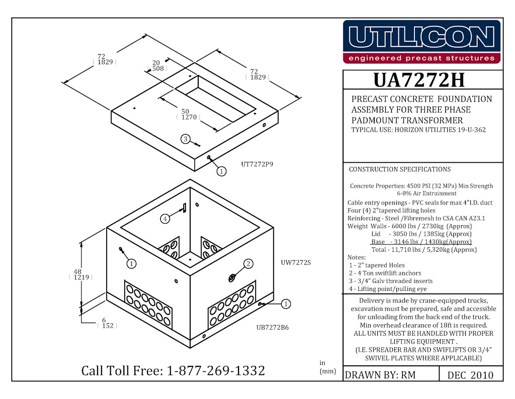 Utilicon Engineered Precast Structures | 285 Dissette St, Bradford, ON L3Z 3G9, Canada | Phone: (905) 778-8400