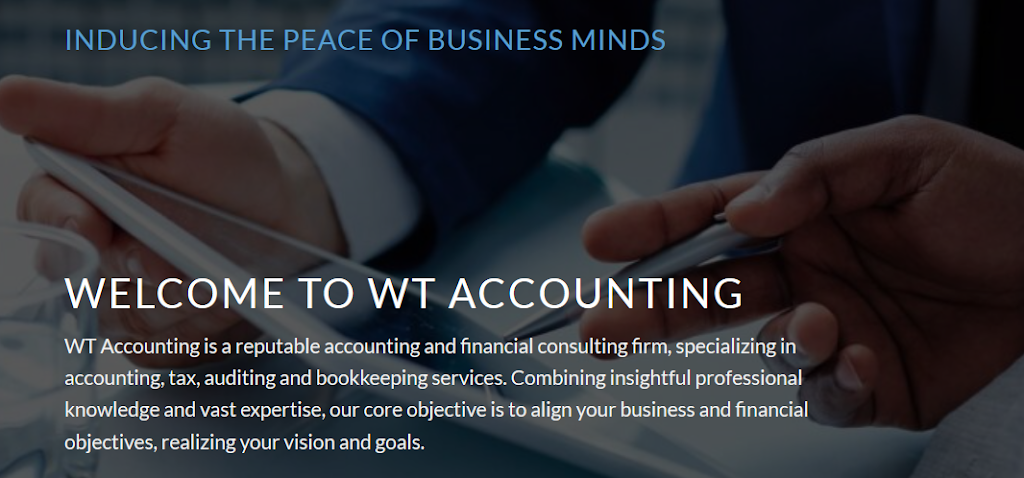 WT Accounting & Tax Services | 211 Andrews Trail, Milton, ON L9T 6S7, Canada | Phone: (647) 887-2257