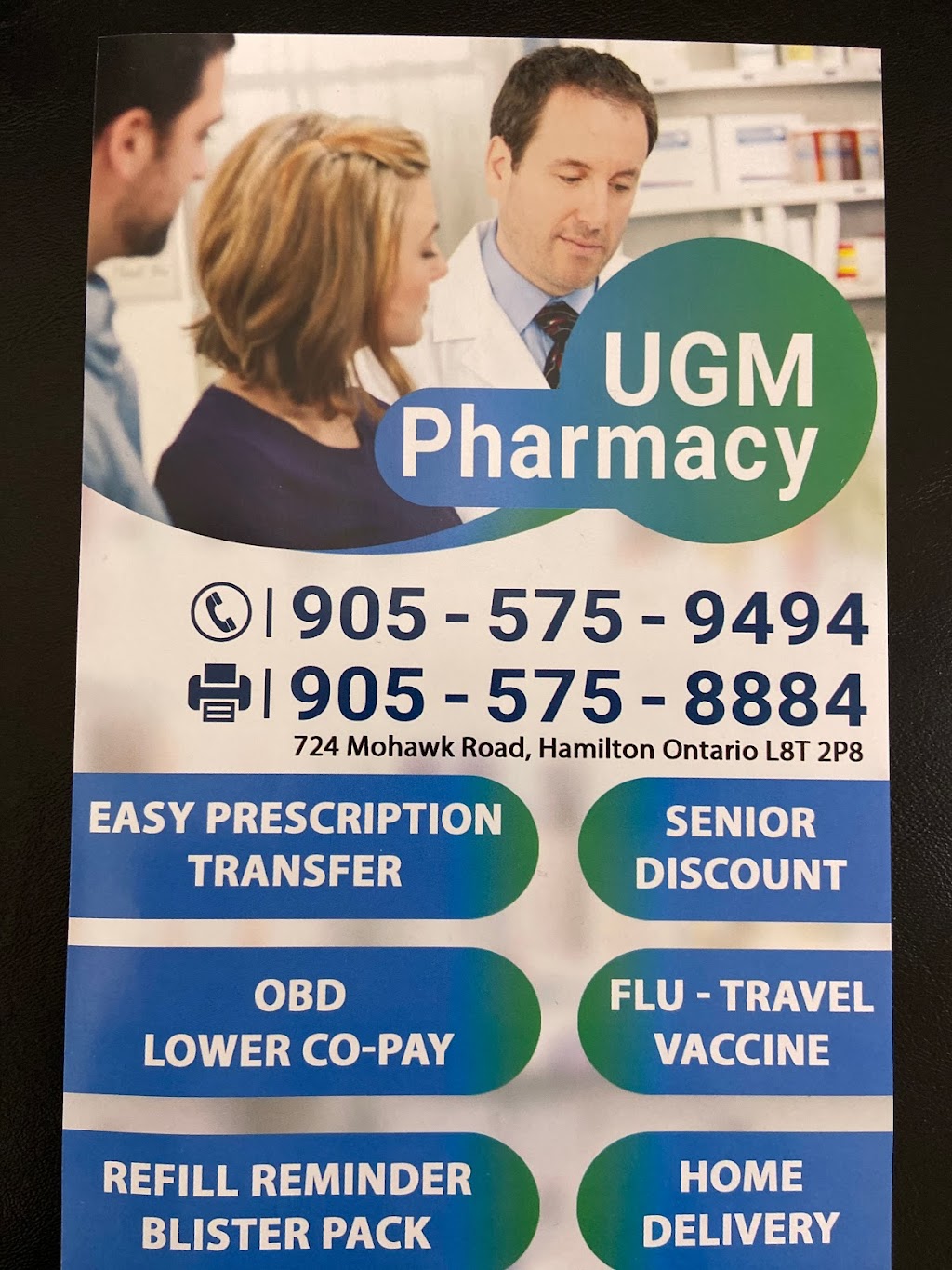UGM MEDICAL PHARMACY | 724 Mohawk Rd E #2C, Hamilton, ON L8T 2P8, Canada | Phone: (905) 575-9494