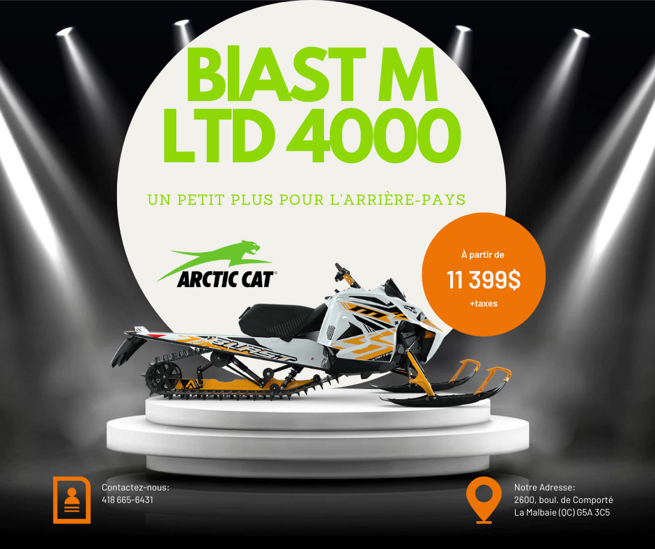 Arctic Cat Charlevoix | 2060 Bd de Comporté, La Malbaie, QC G5A 3C5, Canada | Phone: (418) 665-6431