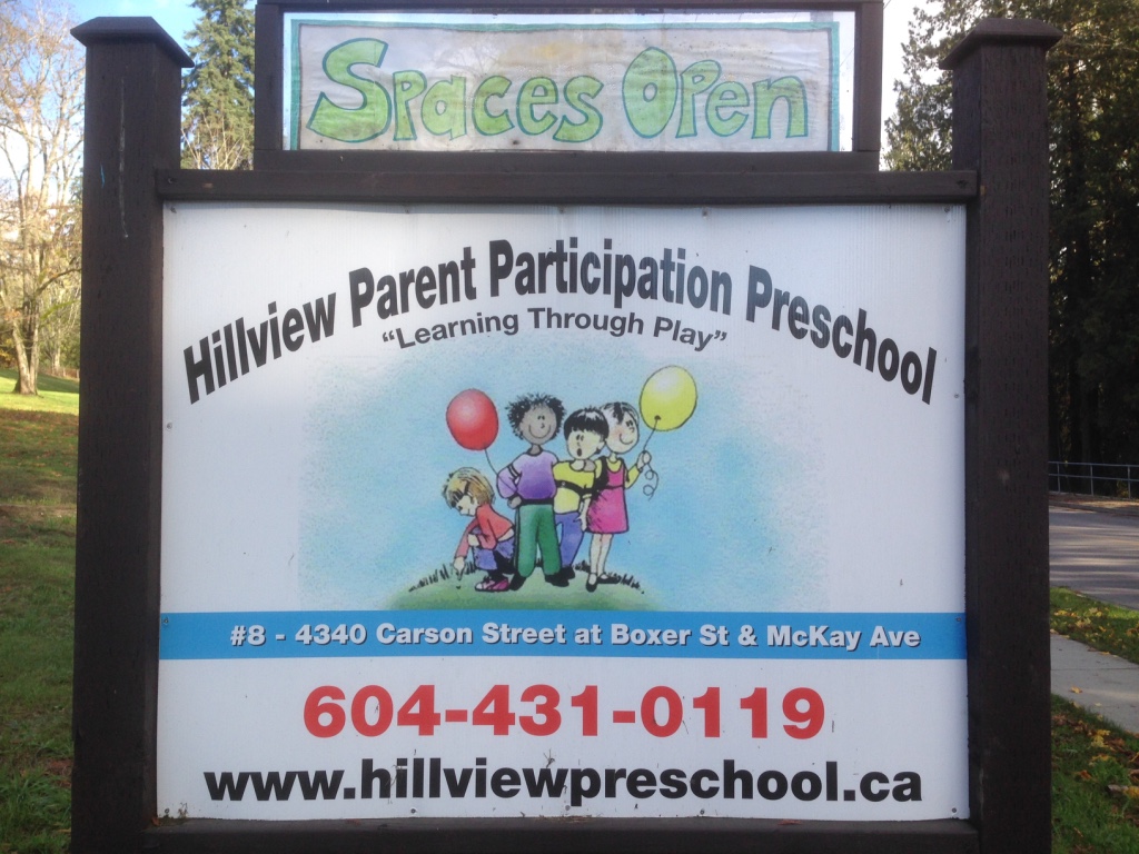 Hillview Parent Participation Preschool | 4340 Carson St #8, Burnaby, BC V5J 2Y1, Canada | Phone: (604) 431-0119