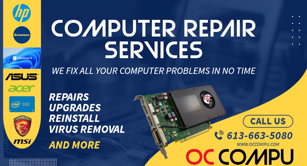 OC Compu Computer Services www.OCcompu.com | 18 Reubens Ct, Ottawa, ON K1G 5K5, Canada | Phone: (613) 663-5080