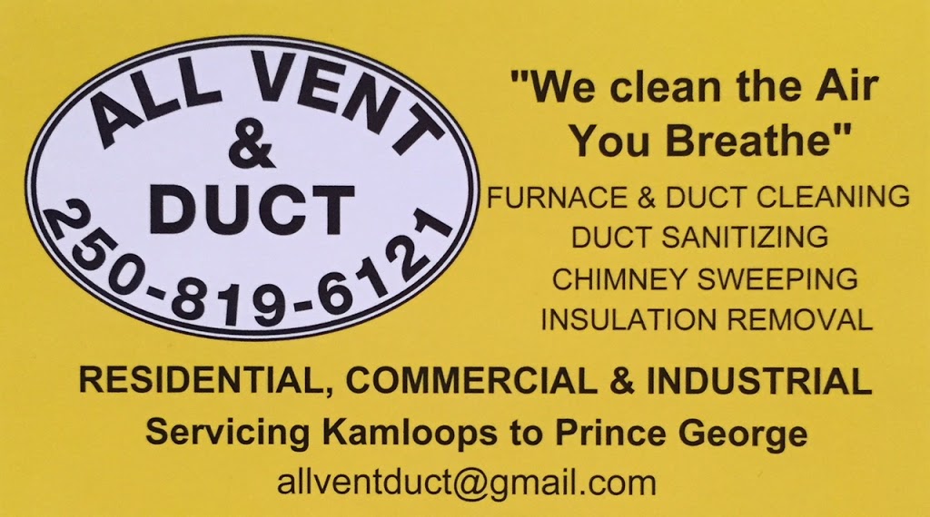 All Vent & Duct | 2836 Paradise Rd, Pinantan Lake, BC V0E 3E1, Canada | Phone: (250) 819-6121