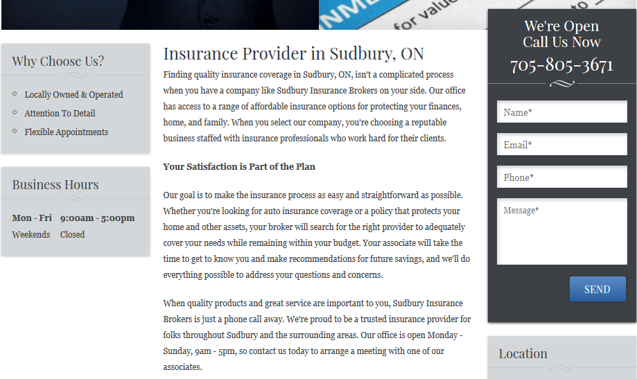 Sudbury Insurance Brokers | 2nd Floor, 860 Lasalle Boulevard, Sudbury, ON P3A 1X5, Canada | Phone: (705) 675-2241