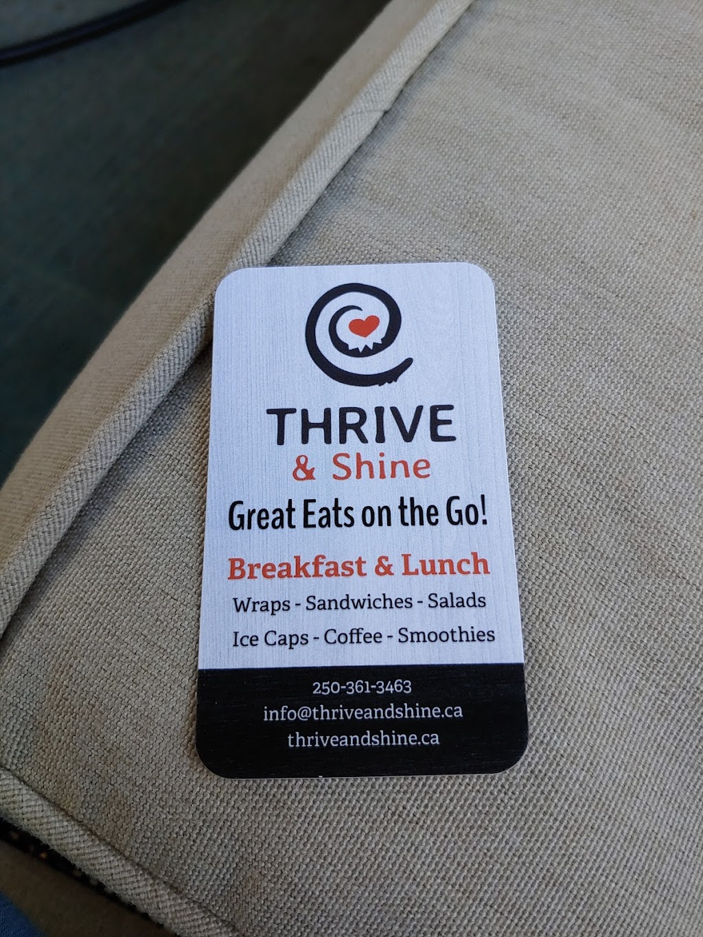 Thrive and Shine Bistro | 829 Admirals Rd, Victoria, BC V9A 2P1, Canada | Phone: (250) 361-3463