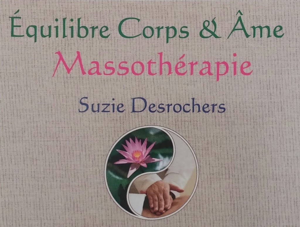 Équilibre Corps & Âme massotherapeute Suzie Desrochers | 106 Rue de Mère Marie Pagé, Victoriaville, QC G6T 1R6, Canada | Phone: (819) 460-9586