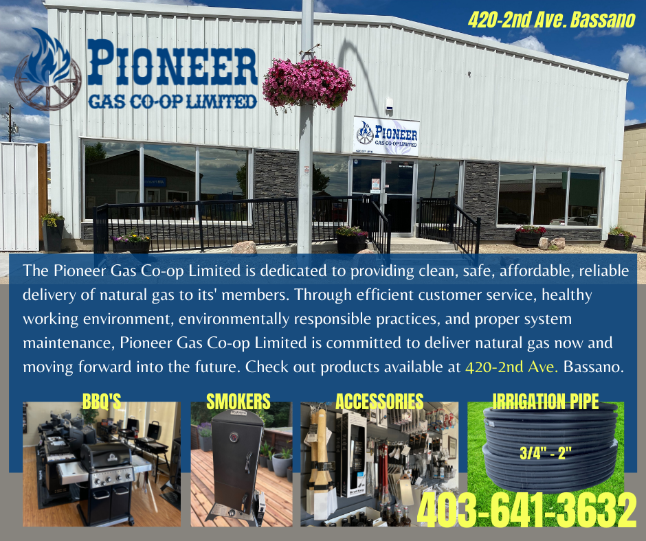 Pioneer Gas Co-Op Limited | 420 2 Ave, Bassano, AB T0J 0B0, Canada | Phone: (403) 641-3632