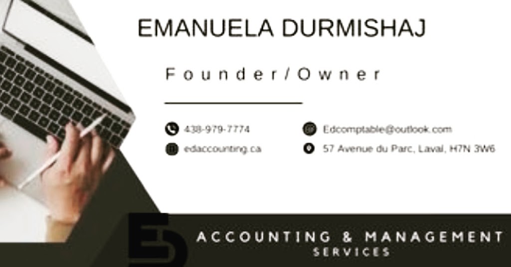 ED Accounting & Management Services | 57 Av. du Parc, Laval, QC H7N 3W7, Canada | Phone: (438) 979-7774