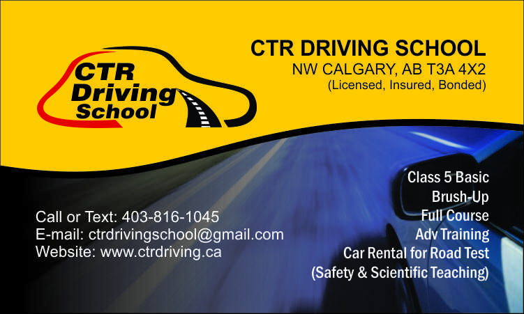 CTR Driving School | Edgevalley Dr NW, Calgary, AB T3A 4X2, Canada | Phone: (403) 816-1045