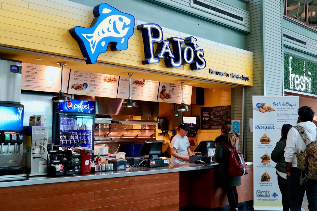 Pajos Fish & Chips - YVR | Vancouver International Airport (YVR) International Terminal, Main Food Court, 3211 Grant McConachie Way Building Level 3, Richmond, BC V7B 0A4, Canada | Phone: (604) 238-7816