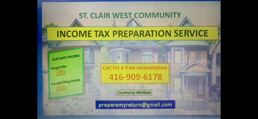 St. Clair West Community Income Tax Preparation Service | 153 Northcliffe Blvd, York, ON M6E 3K5, Canada | Phone: (416) 909-6178