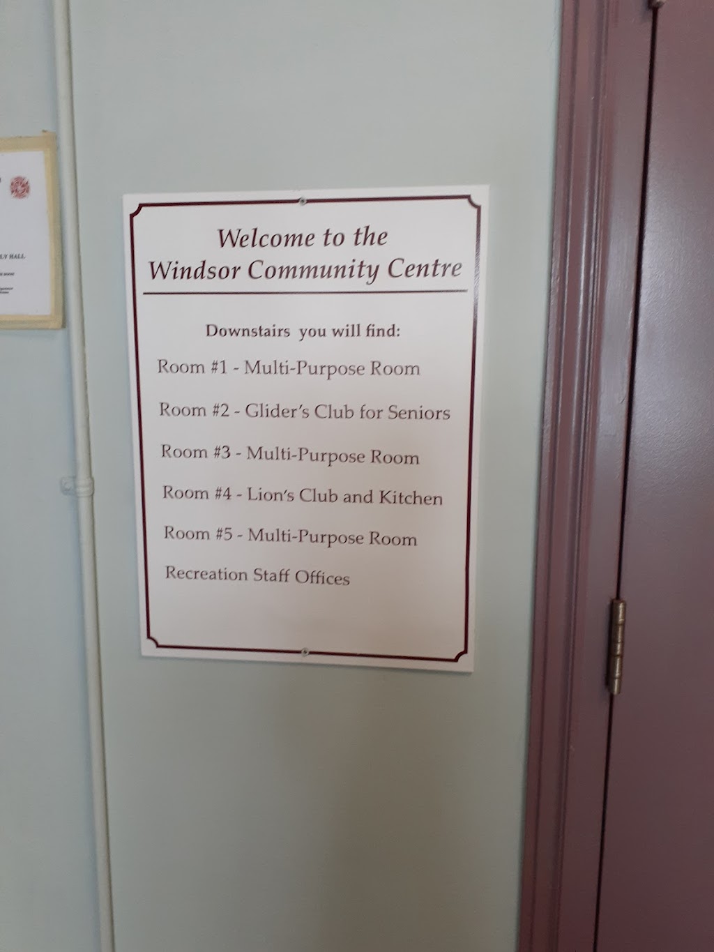 Windsor Community Centre | 78 Thomas St, Windsor, NS B0N 2T0, Canada | Phone: (902) 798-8391 ext. 215