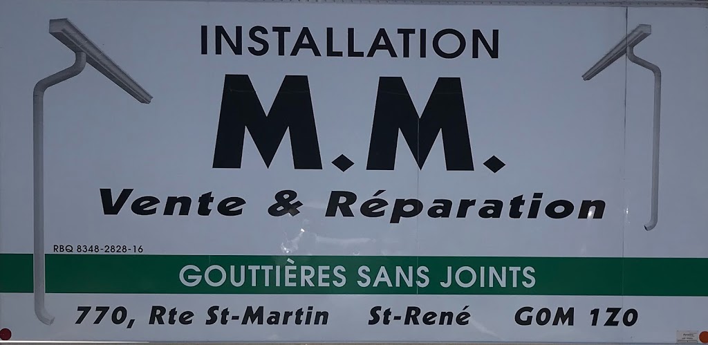 Installation MM | 770 Route de Saint-Martin RR 1, Saint-René, QC G0M 1Z0, Canada | Phone: (418) 382-5059