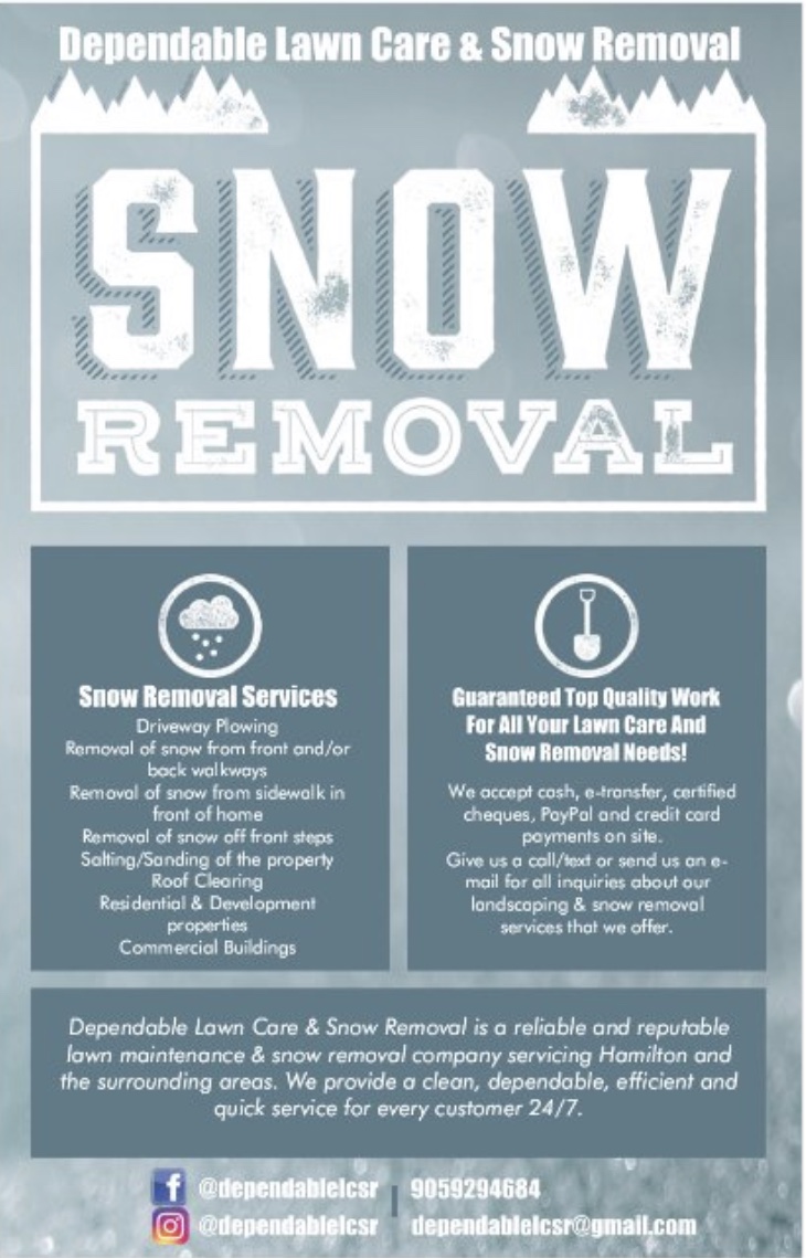 Dependable Lawn Care & Snow Removal | 64 Laird Dr, Hamilton, ON L8T 4L7, Canada | Phone: (905) 929-4684