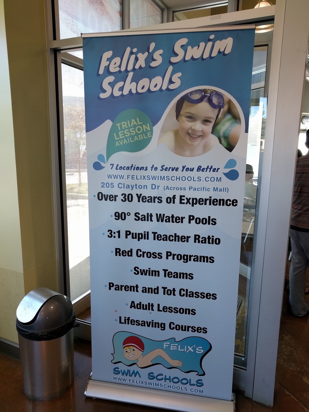 Felixs Swim School Markham | 205 Clayton Dr, Markham, ON L3R 7P3, Canada | Phone: (905) 477-2552