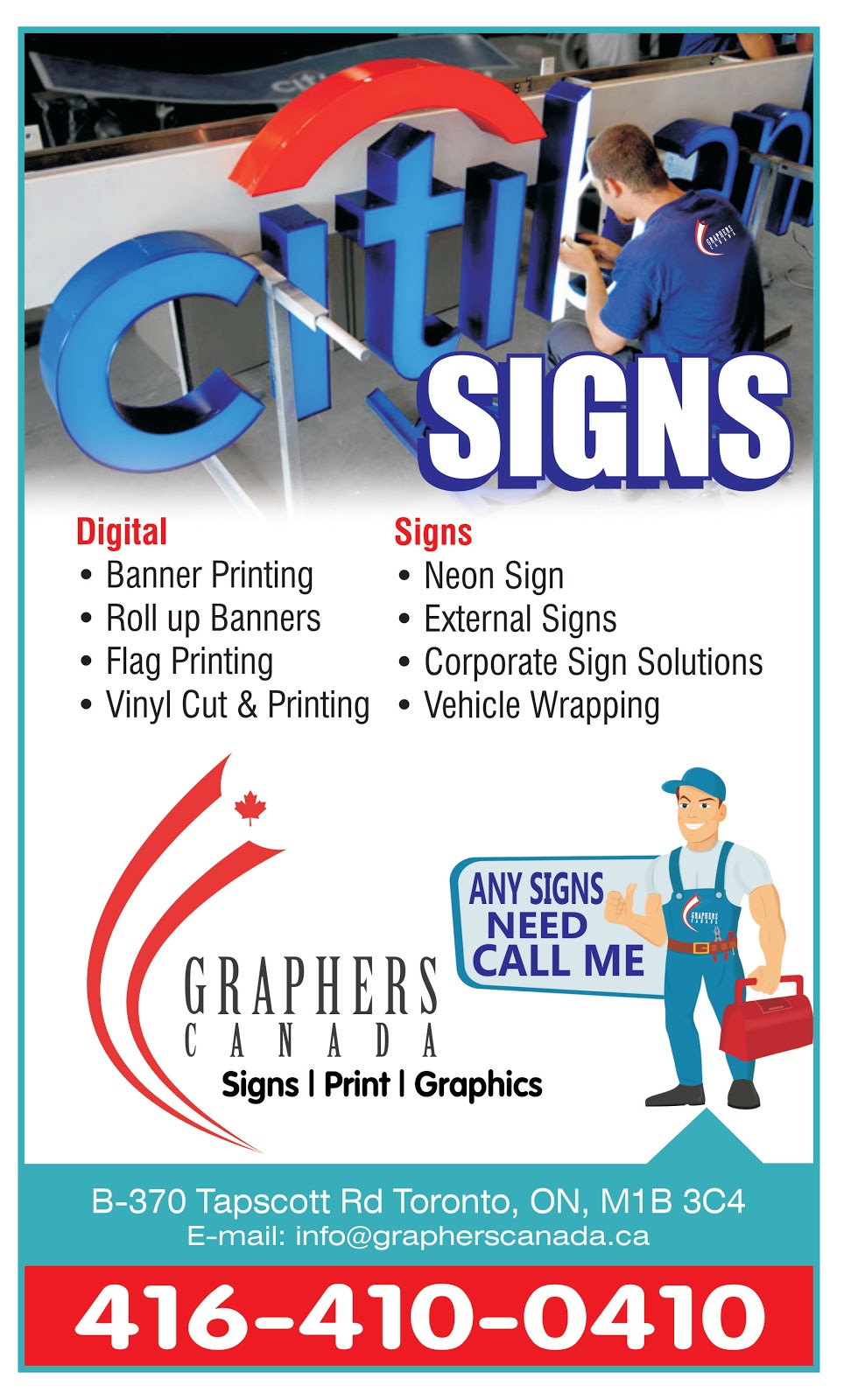 Graphers Canada Ltd | 370 Tapscott Rd, Scarborough, ON M1B 2Y8, Canada | Phone: (416) 410-0410