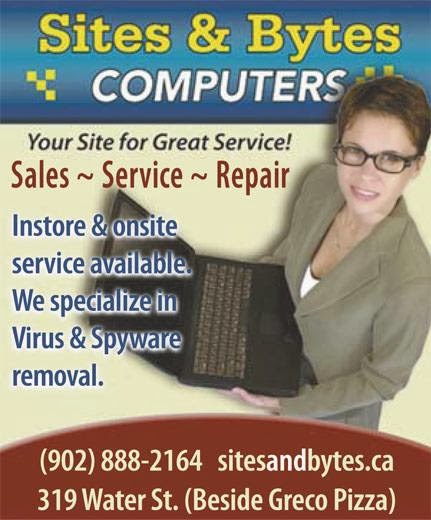 Sites & Bytes Computers | 319 Water St, Summerside, PE C1N 1C2, Canada | Phone: (902) 888-2164