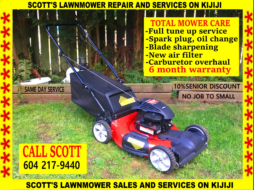 Scotts Mobile Lawn Mower & Snowblower Repair | 7755 Sandpiper Dr, Mission, BC V2V 4N9, Canada | Phone: (604) 217-9440