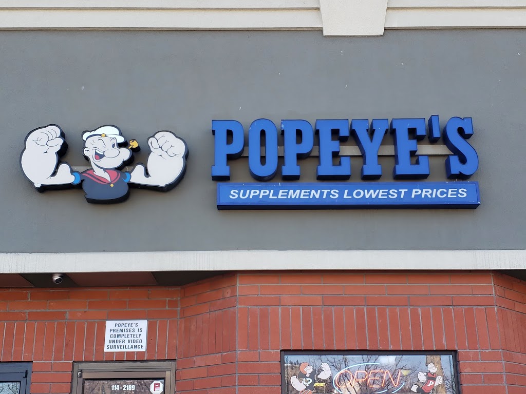 Popeyes Supplements Kelowna | 114 - 2189 Springfield Rd, Kelowna, BC V1Y 7X1, Canada | Phone: (125) 087-86719