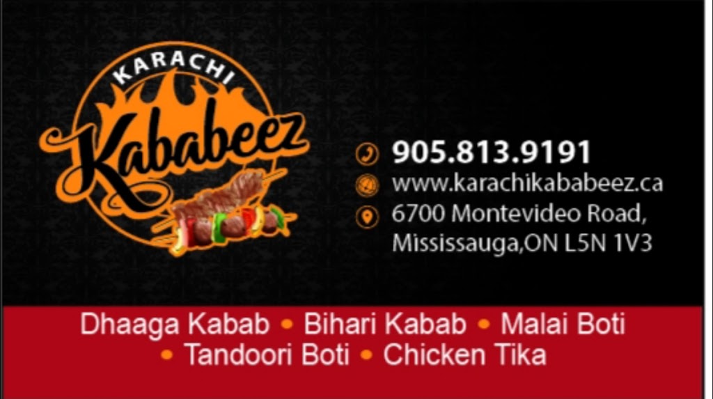 Karachi Kababeez | 6700 Montevideo Rd, Mississauga, ON L5N 1V1, Canada | Phone: (905) 813-9191