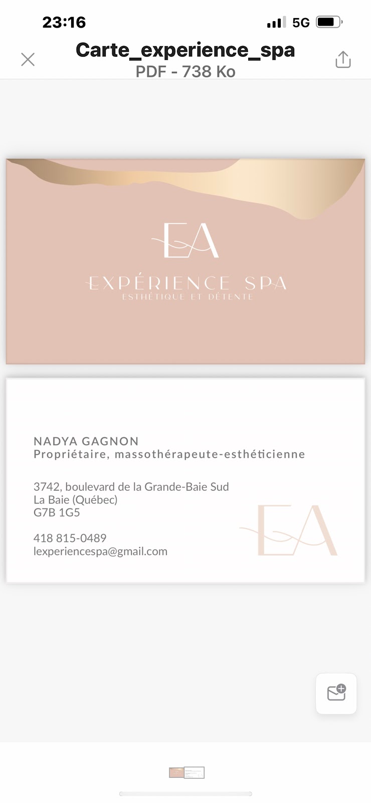 Expérience spa | Bd de la Grande-Baie-Sud, Saguenay, QC G7B 1G5, Canada | Phone: (418) 815-0489