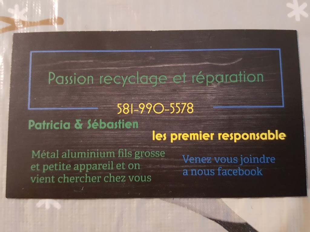 passion recyclage et réparation | 339 Rue Houde, Laurier-Station, QC G0S 1N0, Canada | Phone: (581) 990-5578