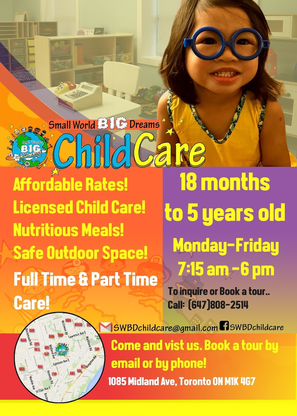 Small World Big Dreams Child Care | 1051 Midland Ave #1085, Scarborough, ON M1K 4G7, Canada | Phone: (647) 401-2514