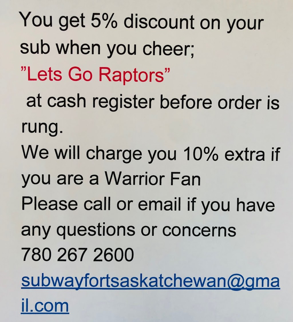 Subway | 10114 88 Ave, Fort Saskatchewan, AB T8L 4J9, Canada | Phone: (780) 992-0520