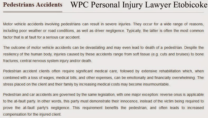 WPC Personal Injury Lawyer | 127 Westmore Dr Unit 114, Room E, Etobicoke, ON M9V 3Y6, Canada | Phone: (800) 299-0336