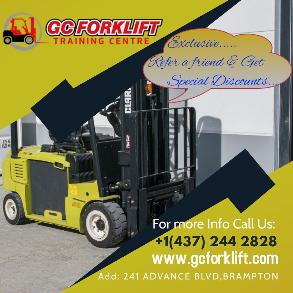 GC Forklift Training Centre | 241 Advance Blvd, Brampton, ON L6T 4J2, Canada | Phone: (437) 244-2828