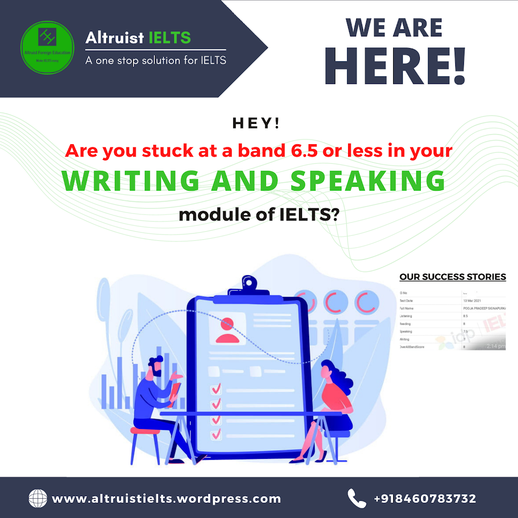 Altruist IELTS | Shedrow Pl, Kitchener, ON N2R 0R8, Canada | Phone: (519) 721-1735