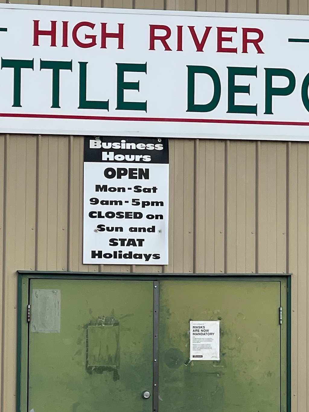 High River Bottle Depot | 1804 9 Ave SE, High River, AB T1V 2A6, Canada | Phone: (403) 652-2632