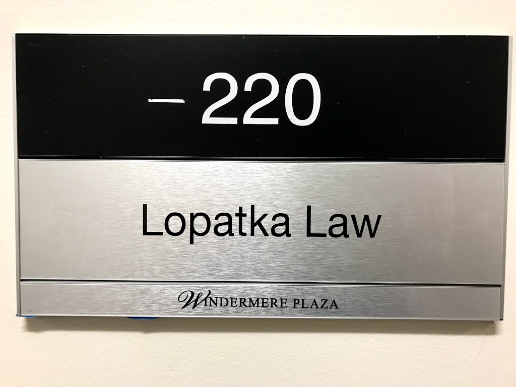 Lopatka Law | 220-5540 Windermere Boulevard NW, Edmonton, AB T6W 2Z8, Canada | Phone: (780) 486-8602