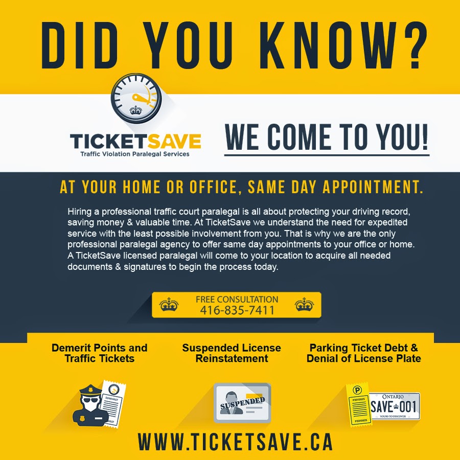 TicketSave - Traffic Court Paralegals | 842 Browns Line, Toronto, ON M8W 3W2, Canada | Phone: (416) 835-7411