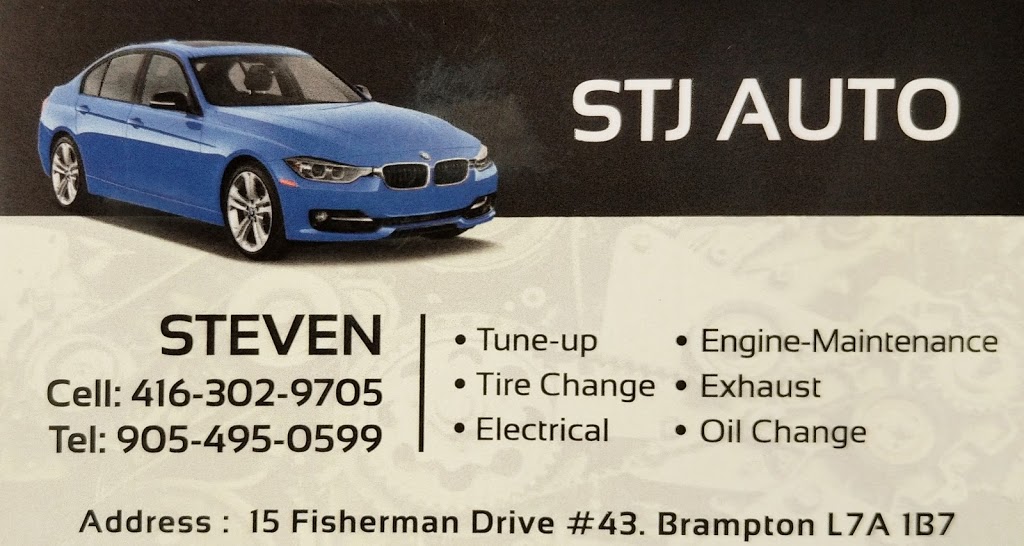 STJ Auto | 15 Fisherman Dr #43, Brampton, ON L7A 1B7, Canada | Phone: (905) 495-0599