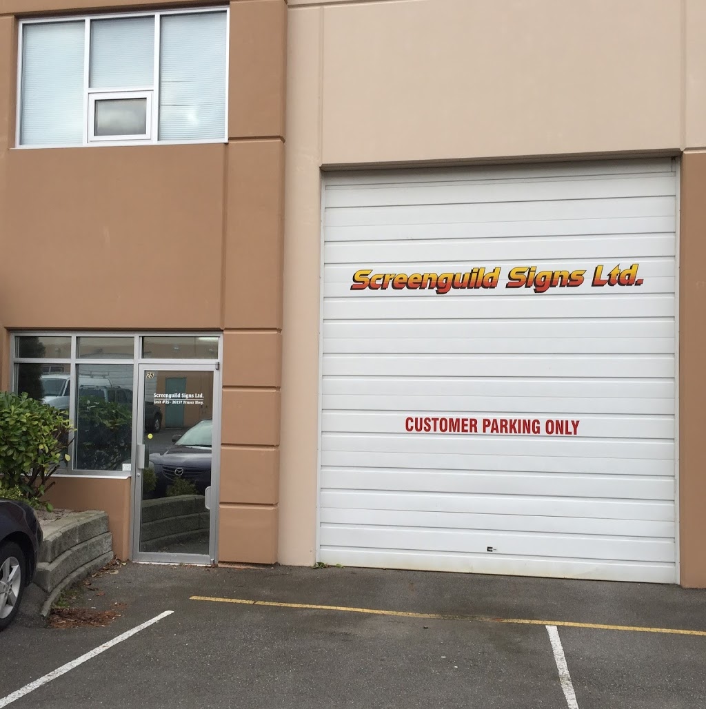 Screenguild Signs Ltd. | 26157 Fraser Hwy #25, Aldergrove, BC V4W 2W8, Canada | Phone: (604) 856-6256