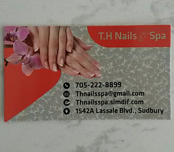 T . H Nails & Spa | 1542 Lasalle Blvd, Sudbury, ON P3A 1Z7, Canada | Phone: (705) 222-8899