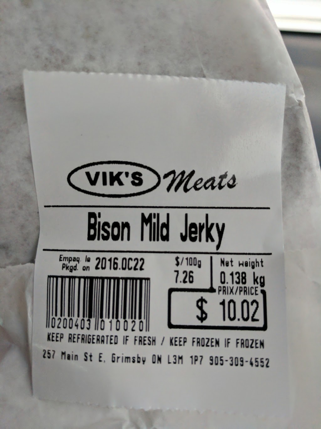 Viks Meats | 257 Main St E, Grimsby, ON L3M 1P7, Canada | Phone: (905) 309-4552