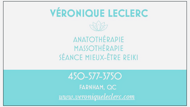 Massothérapie & Anatothérapie - Véronique Leclerc | 1646 QC-235, Farnham, QC J2N 2R2, Canada | Phone: (450) 577-3750