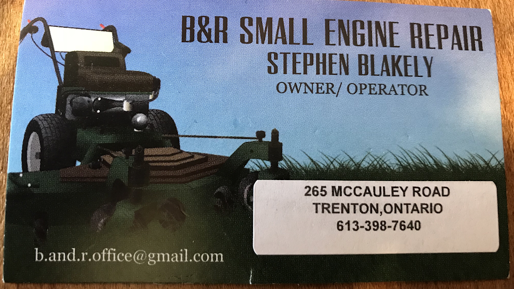 B&R small engine repair | 265 McCauley Rd, Trenton, ON K8V 5P6, Canada | Phone: (613) 398-7640