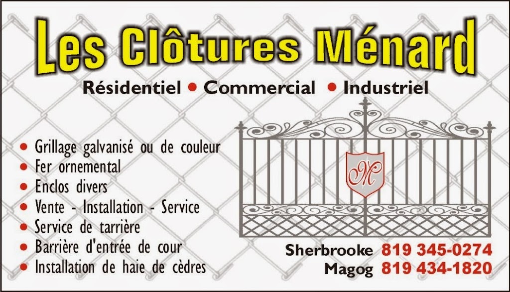 Les Clôtures Ménard | 86 Rue Clark, Sherbrooke, QC J1J 2N3, Canada | Phone: (819) 674-5084