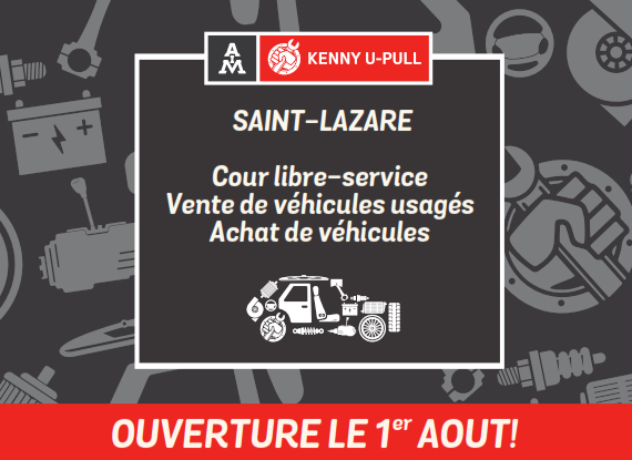 Kenny U-Pull St-Lazare | 1021 Chemin St Louis, Saint-Lazare, QC J7T 2B4, Canada | Phone: (579) 638-2003